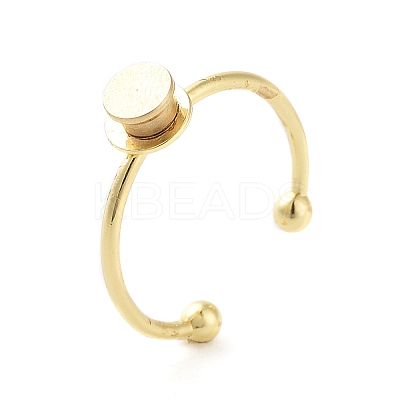 Brass Open Cuff Ring Components KK-Q799-01G-01-1