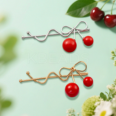 8Pcs 2 Colors Alloy & Plastic Hair Bobby Pin PHAR-HY0001-05-1