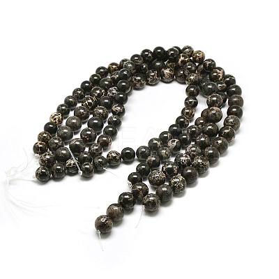 Natural Imperial Jasper Beads Strands X-G-I122-8mm-11-1