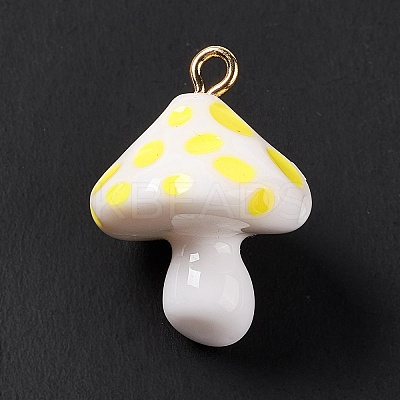 Opaque Resin Pendants LS-RESI-G057-01E-1