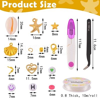 DIY Polymer Clay Beads Jewelry Set Making Kit DIY-SZ0005-89-1