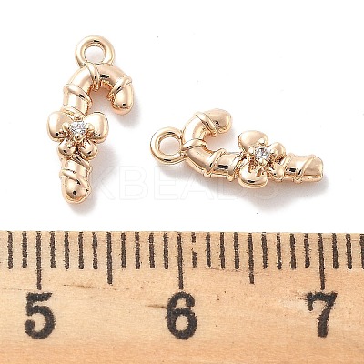 Micro Pave Clear Cubic Zirconia Pendants KK-M102-04G-1