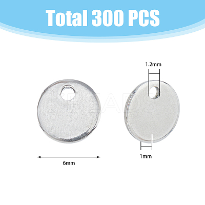 300Pcs 201 Stainless Steel Stamping Blank Tag Pendants STAS-DC0015-47-1