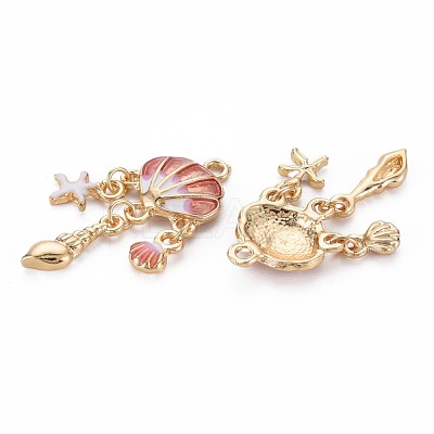 Alloy Enamel Pendants X-ENAM-S126-118C-NR-1