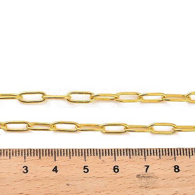 304 Stainless Steel Paperclip Chain Necklaces for Women Men NJEW-G161-01G-1