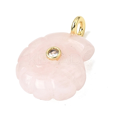 Natural Rose Quartz Carved Pendants G-C282-01K-1