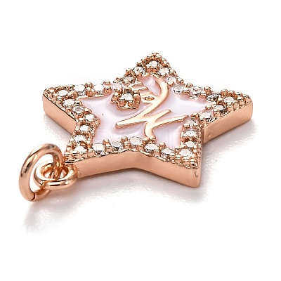 Brass Clear Cubic Zirconia Pendants KK-B028-05-B-1