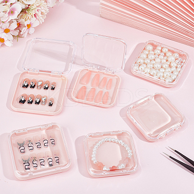 20Pcs Transparent Plastic Nail Art Tool Storage Box CON-BC0007-03B-1