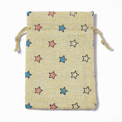 Burlap Packing Pouches Drawstring Bags ABAG-L016-A05-1
