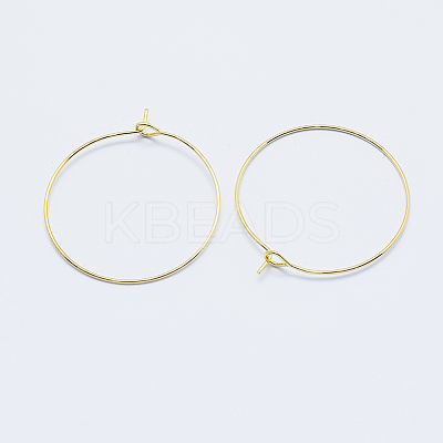 Long-Lasting Plated Brass Hoop Earrings Findings LS-KK-K204-179G-NF-1
