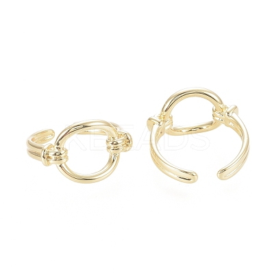 Brass Cuff Rings RJEW-F103-01-G-1