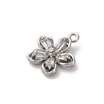 Brass Micro Pave Cubic Zirconia Charms KK-D371-04E-P-1