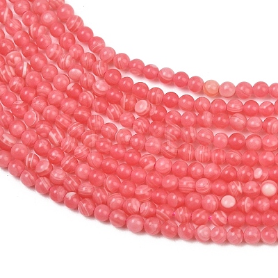 Dyed Synthetic Rhodochrosite Beads Strands GG-CBA0389-A03-2mm-1