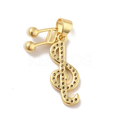 Brass Micro Pave Cubic Zirconia Pendants LS-KK-B059-06G-1