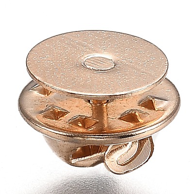 Brass Butterfly Clutches Pin Backs KK-Z003-01LG-1