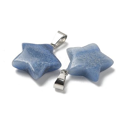 Natural Blue Aventurine(Dyed & Heated) Pendants G-B127-12P-14-1