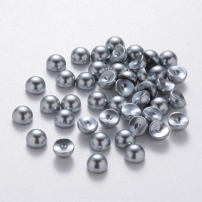 Half Round ABS Plastic Imitation Pearl Cabochons MRMJ-Q092-8mm-D01-1