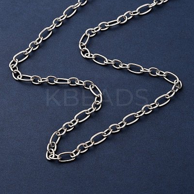 304 Stainless Steel Oval Cable Chain Necklaces NJEW-P338-07P-1