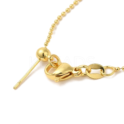 Brass Ball Chain Necklaces NJEW-B119-06G-1