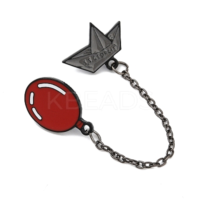 S S Georgie Paper Boat & Balloon Enamel Pins LS-JEWB-E042-01EB-1