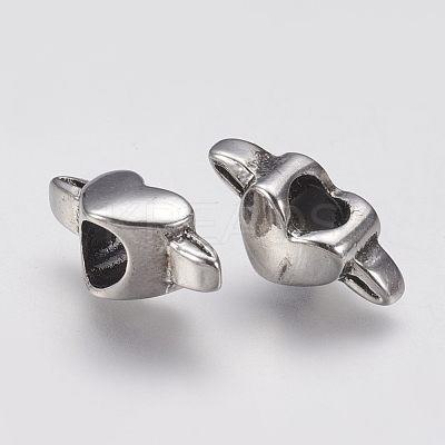 Ion Plating(IP) 304 Stainless Steel European Beads STAS-J022-100AS-1