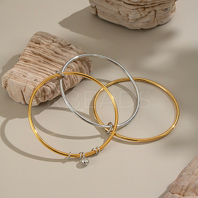 Minimalist 304 Stainless Steel Multi-layered Bangles WQ1002-1
