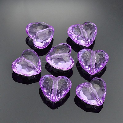 Transparent Acrylic Beads PL318Y-6-1