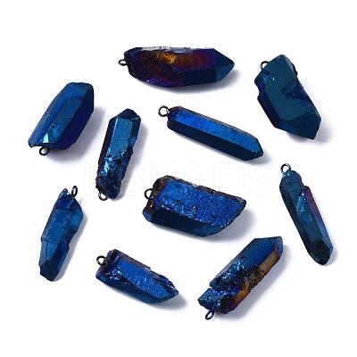 PVD Vacuum Plating Natural Quartz Crystal Pendants G-R461-07C-1