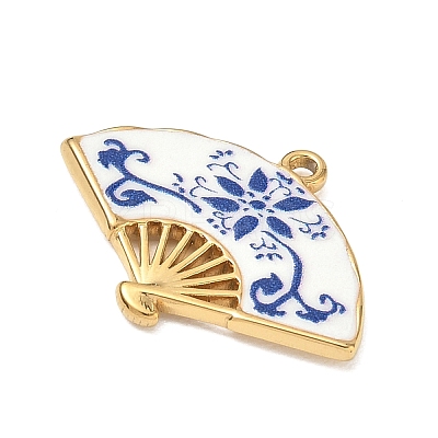 304 Stainless Steel Enamel Pendants SA-CBA800D-01E-G-1