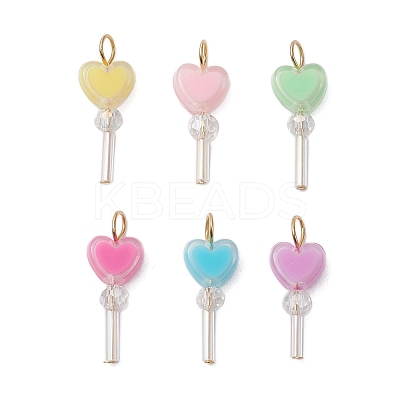 Acrylic & Glass Pendants PALLOY-JF03521-02-1
