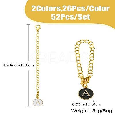 52Pcs 52 Styles Alloy Enamel Pendant Decorations HJEW-CJ00016-1