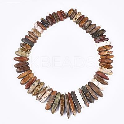 Natural Picasso Stone/Picasso Jasper Beads Strands G-S355-05-1