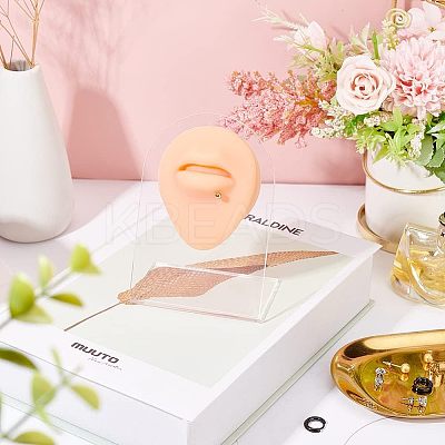 Soft Silicone Mouth Flexible Model Body Part Displays with Acrylic Stands ODIS-WH0002-22-1