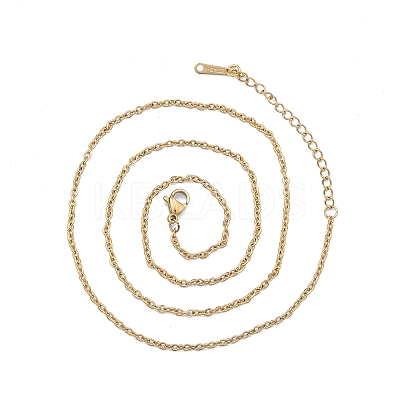 304 Stainless Steel Cable Chains Necklace for Men Women NJEW-N050-A04-G20-1