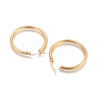 304 Stainless Steel Geometric Hoop Earrings STAS-D171-16A-G-1