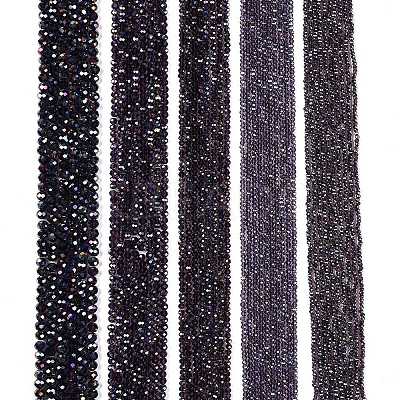 Electroplate Glass Beads Strands EGLA-A044-T3mm-B15-1