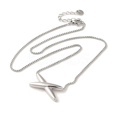Non-Tarnish Vacuum Plating 304 Stainless Steel Box Chain Necklaces NJEW-C045-04P-1