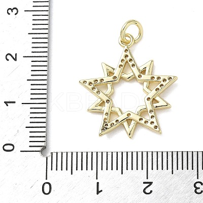 Brass Micro Pave Cubic Zirconia Pendants KK-L248-07G-02-1