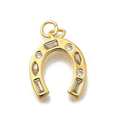 Brass Micro Pave Cubic Zirconia Pendants KK-D339-05G-1