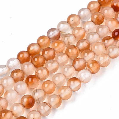 Natural Pink Agate Beads Strands G-S359-239-1