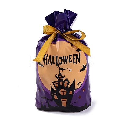 50Pcs Rectangle Halloween Candy Plastic Bags ABAG-U001-01L-1