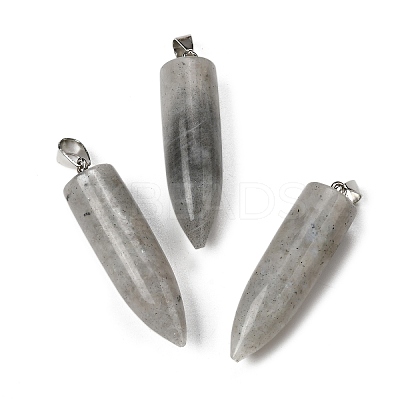 Natural Labradorite Pointed Pendants G-F820-12F-1