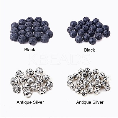 200PCS Natural Lava Rock Beads DIY-PH0014-01-1