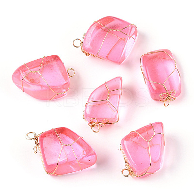 Glass Pendants KK-F868-18G-01-1