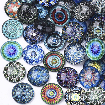 Flatback Glass Cabochons for DIY Projects GGLA-S047-12mm-06I-1