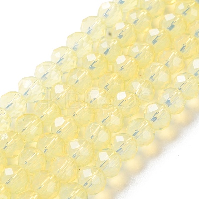 Baking Paint Transparent Glass Beads Strands DGLA-A034-J6MM-D06-1