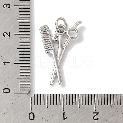 Rack Plating Brass & Cubic Zirconia Pendants KK-L216-062P-1