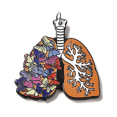 Perfect Printed Acrylic Pendants OACR-G018-01B-1