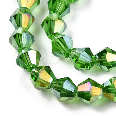 Transparent Electroplate Glass Beads Strands EGLA-TACDZ0005-6mm-03C-1