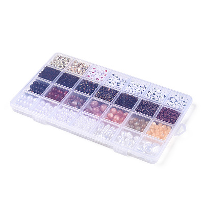 DIY 28 Style Resin & Acrylic & ABS Beads Jewelry Making Finding Kit DIY-NB0012-03C-1